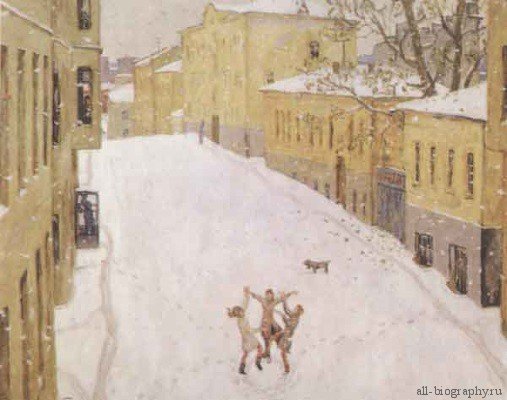 Твір по картині «Перший сніг» Попова 7 клас, опис картини