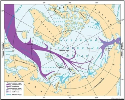 Моря Північного Льодовитого океану, що омивають Росію