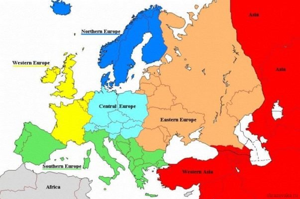Зарубіжна Європа – регіони, географічне положення, особливості та проблеми в таблиці (11 клас)