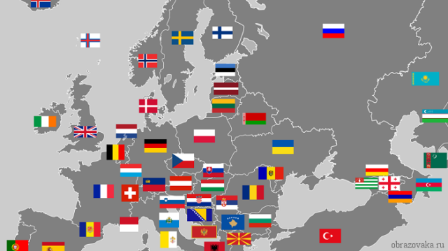 Субрегіони Зарубіжної Європи – країни на карті і таблиця характеристик
