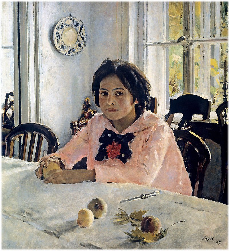 Твір по картині Ст. А. Сєрова «Дівчинка з персиками»
