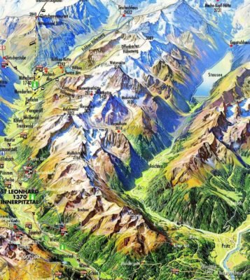Природні зони гірських областей (4 клас), таблиця і умовні позначення на карті
