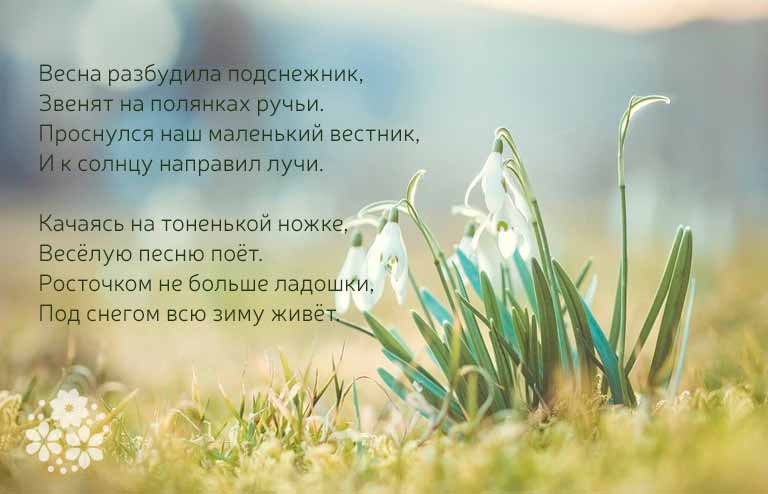 Вірші про підсніжник для дітей короткі, красиві, російських і сучасних поетів