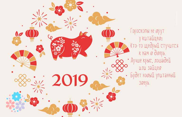 Привітання з новим роком 2019 свині у віршах і прозі